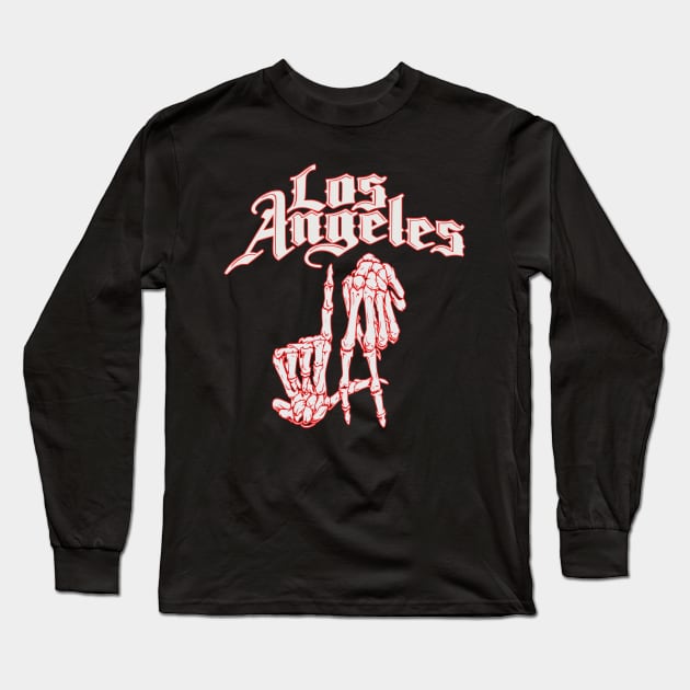 Los Angeles, Unisex Black, City Quote Design, Casual And Comfortable, Gift Idea For, Travel Lovers . Long Sleeve T-Shirt by wisscreation